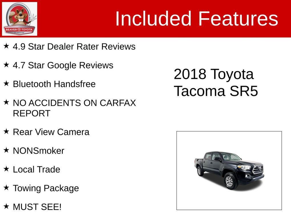 used 2018 Toyota Tacoma car, priced at $23,400