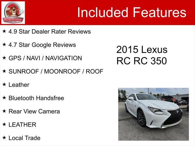 used 2015 Lexus RC 350 car, priced at $28,300