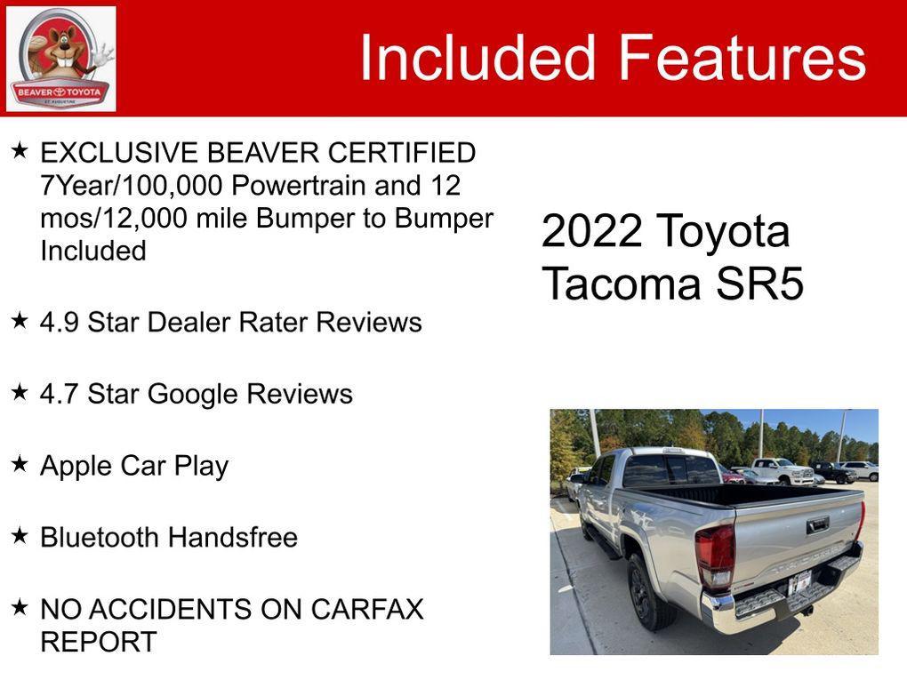 used 2022 Toyota Tacoma car, priced at $31,200