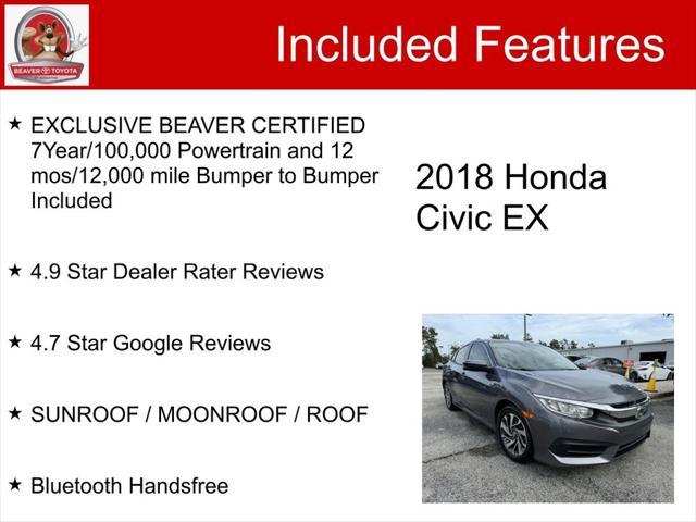 used 2018 Honda Civic car, priced at $18,500