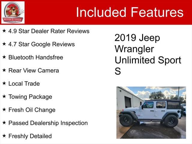 used 2019 Jeep Wrangler Unlimited car, priced at $23,700