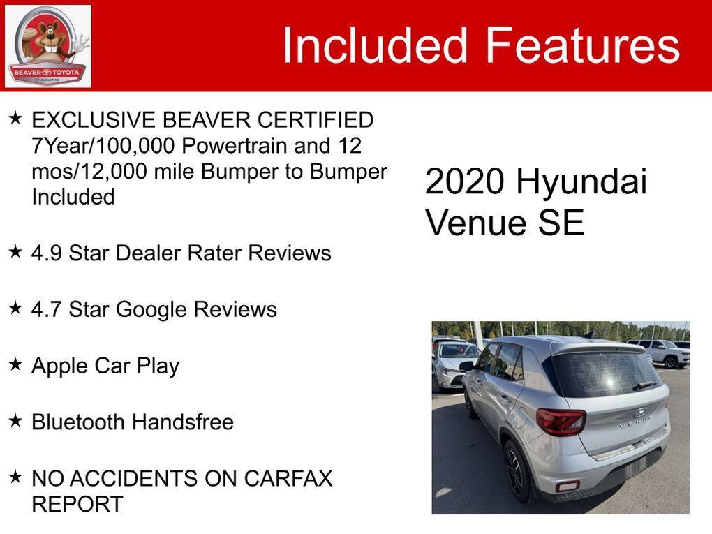 used 2020 Hyundai Venue car, priced at $15,500