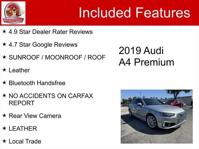 used 2019 Audi A4 car, priced at $26,700