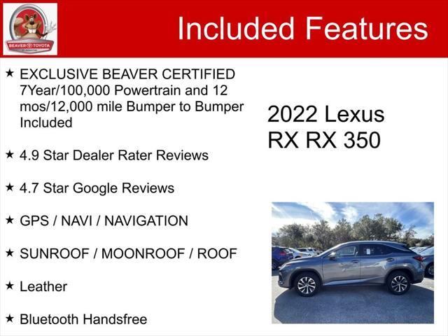 used 2022 Lexus RX 350 car, priced at $42,900