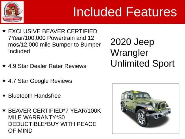 used 2020 Jeep Wrangler Unlimited car, priced at $26,400