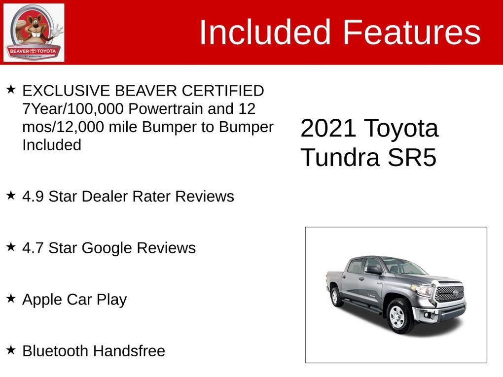 used 2021 Toyota Tundra car, priced at $34,800