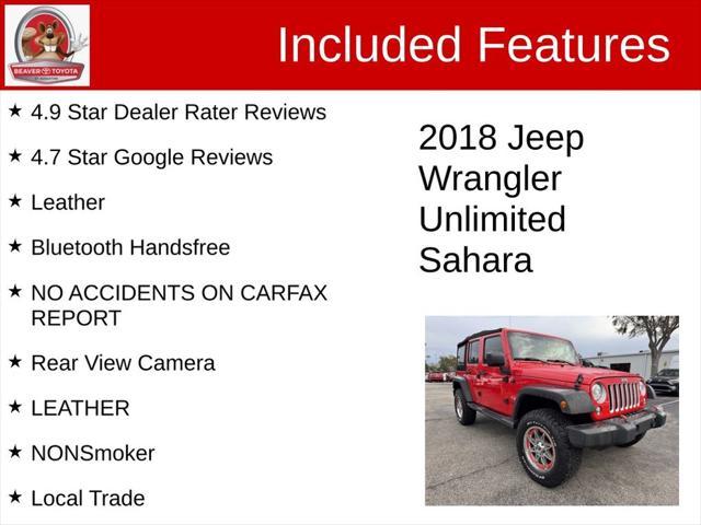 used 2018 Jeep Wrangler JK Unlimited car, priced at $24,800