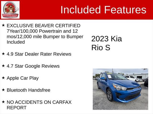 used 2023 Kia Rio car, priced at $14,900