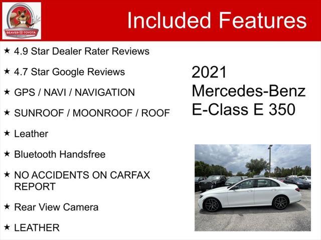 used 2021 Mercedes-Benz E-Class car, priced at $35,800