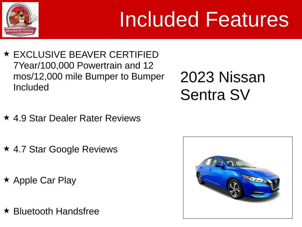 used 2023 Nissan Sentra car, priced at $16,300