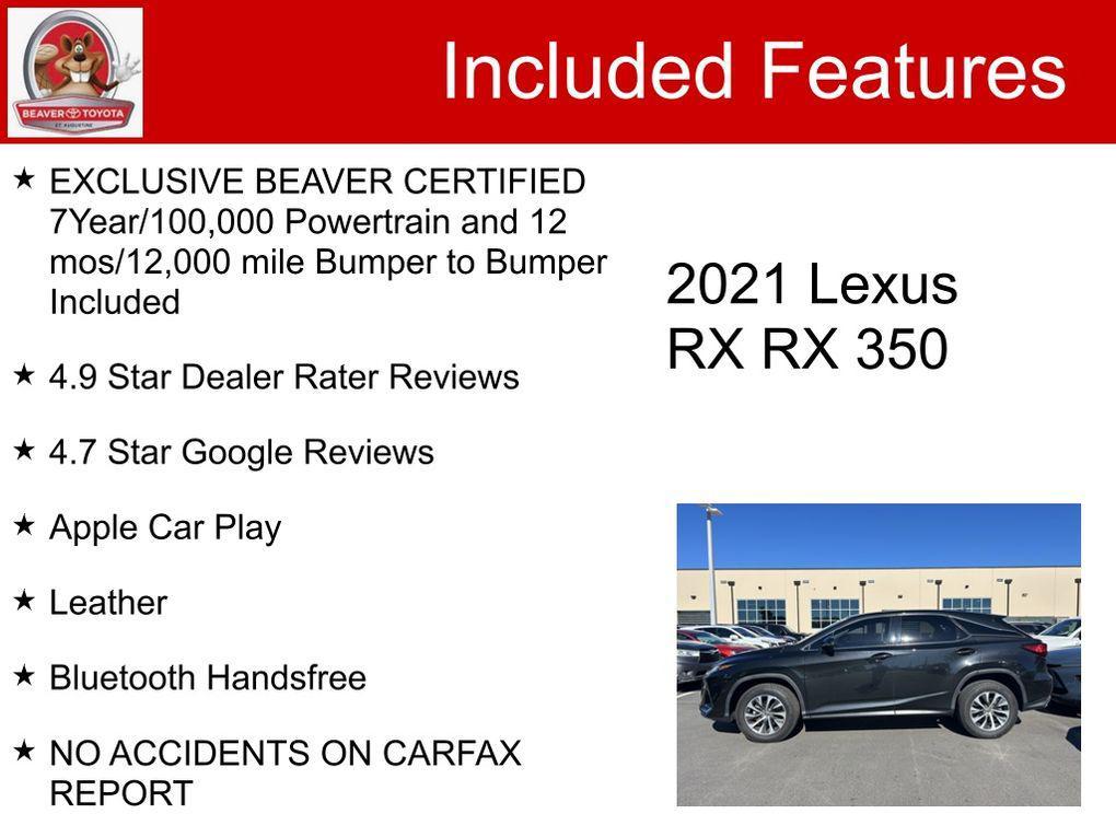 used 2021 Lexus RX 350 car, priced at $35,500