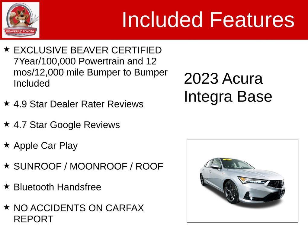used 2023 Acura Integra car, priced at $28,300
