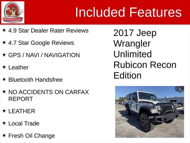 used 2017 Jeep Wrangler Unlimited car, priced at $31,600