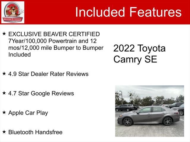 used 2022 Toyota Camry car, priced at $22,500