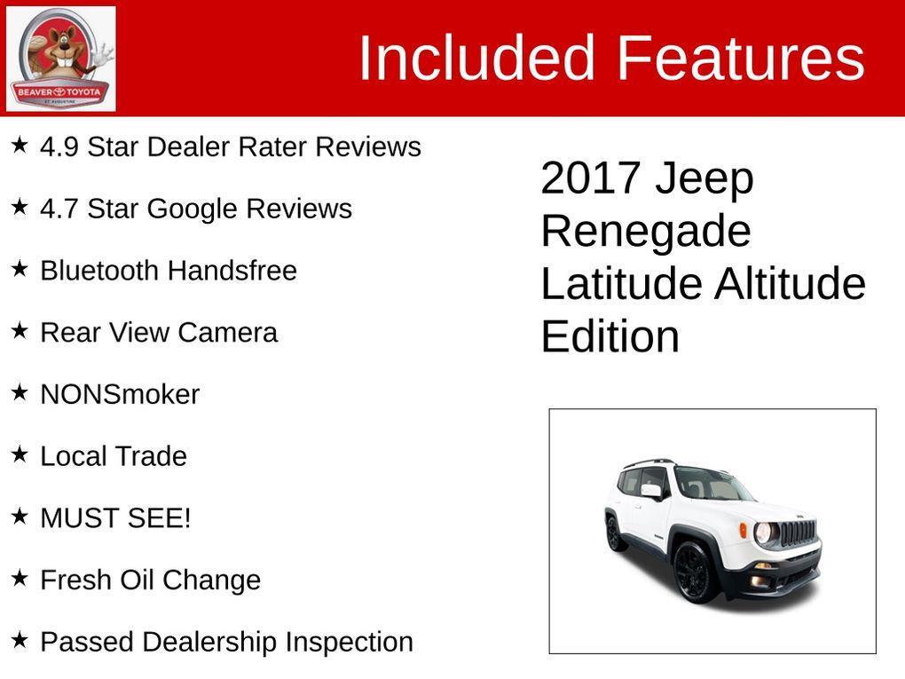 used 2017 Jeep Renegade car, priced at $11,200