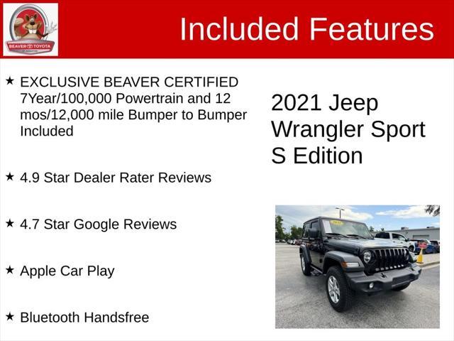 used 2021 Jeep Wrangler car, priced at $27,000