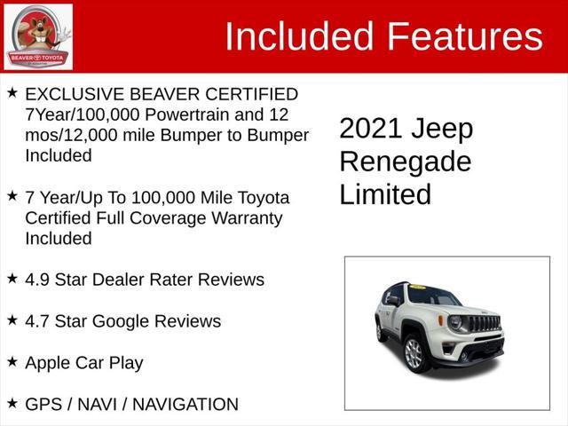 used 2021 Jeep Renegade car, priced at $21,500