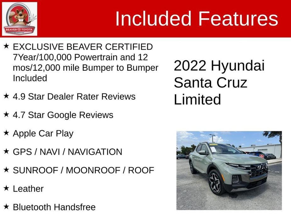 used 2022 Hyundai Santa Cruz car, priced at $28,000