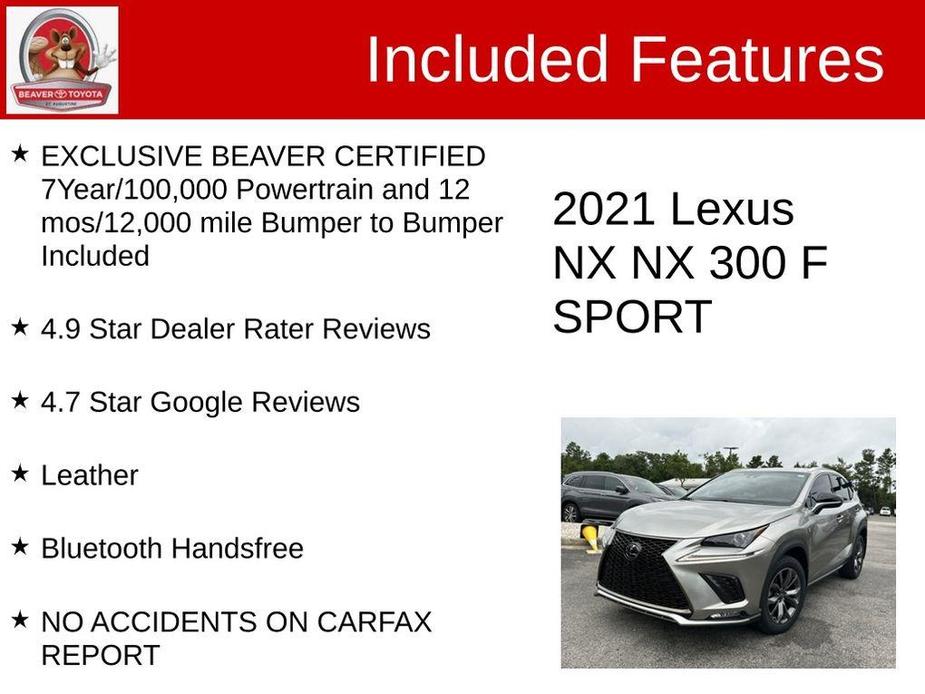 used 2021 Lexus NX 300 car, priced at $37,000