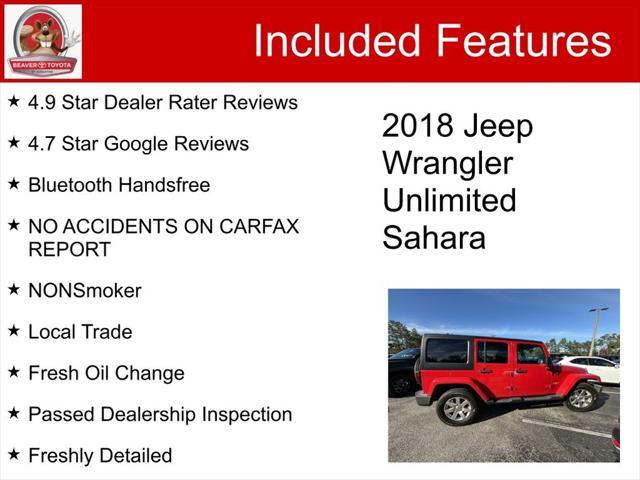 used 2018 Jeep Wrangler JK Unlimited car, priced at $26,300