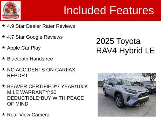 used 2025 Toyota RAV4 Hybrid car, priced at $34,500