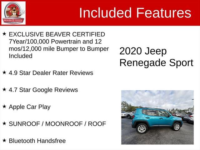 used 2020 Jeep Renegade car, priced at $17,500