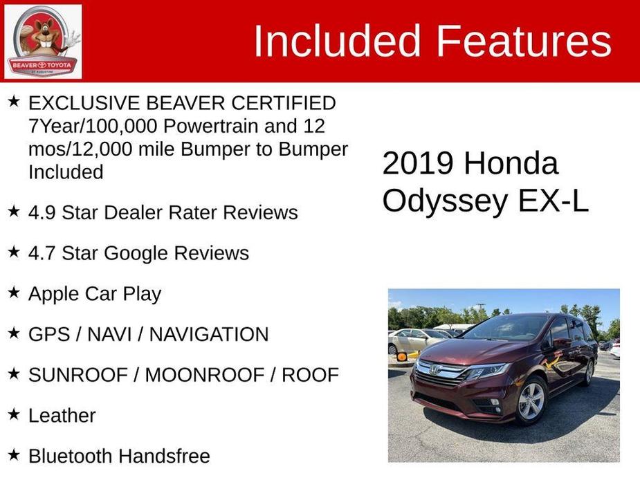 used 2019 Honda Odyssey car, priced at $29,400
