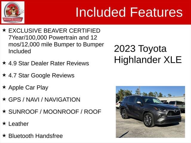 used 2023 Toyota Highlander car, priced at $41,900