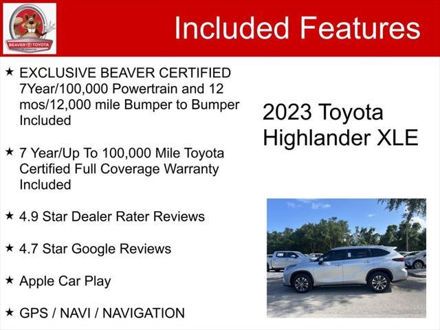used 2023 Toyota Highlander car, priced at $42,700
