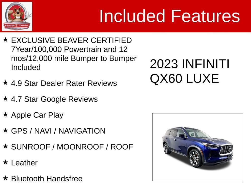 used 2023 INFINITI QX60 car, priced at $41,000
