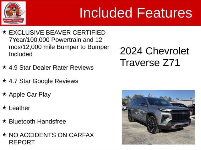 used 2024 Chevrolet Traverse car, priced at $48,900