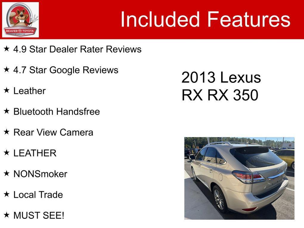 used 2013 Lexus RX 350 car, priced at $14,300