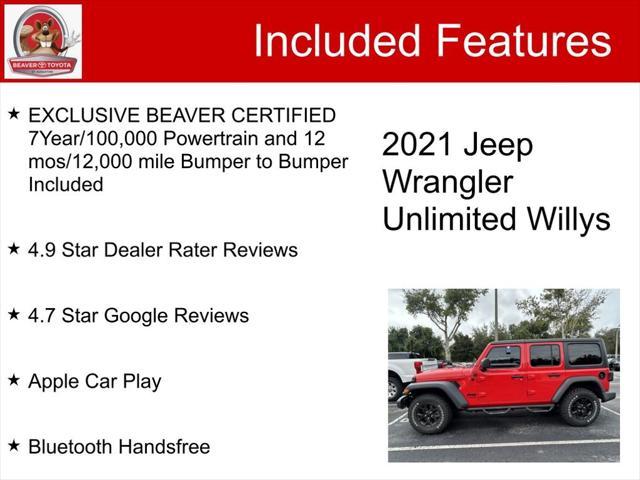 used 2021 Jeep Wrangler car, priced at $33,800