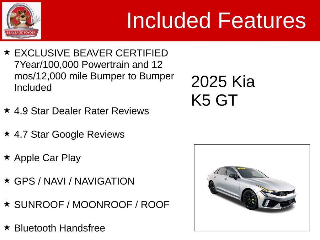 used 2025 Kia K5 car, priced at $32,900