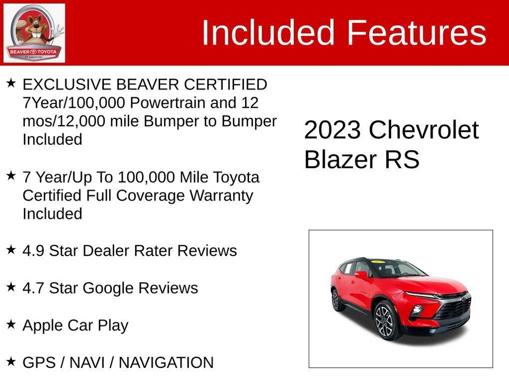 used 2023 Chevrolet Blazer car, priced at $33,400