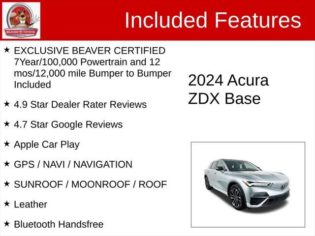 used 2024 Acura ZDX car, priced at $39,000
