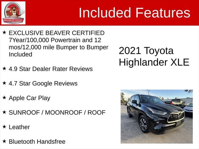 used 2021 Toyota Highlander car, priced at $30,000