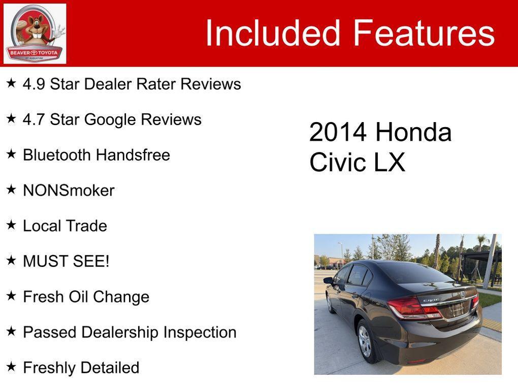 used 2014 Honda Civic car, priced at $7,200
