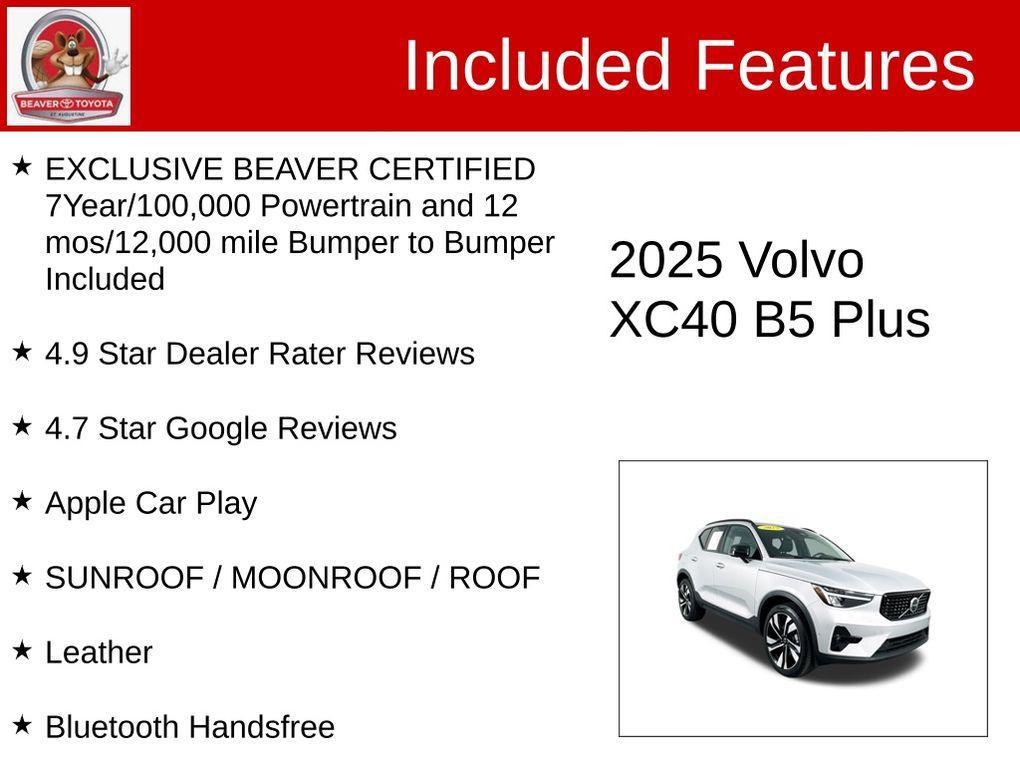 used 2025 Volvo XC40 car, priced at $35,800