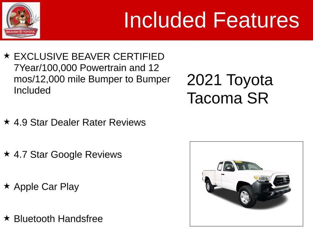 used 2021 Toyota Tacoma car, priced at $29,700