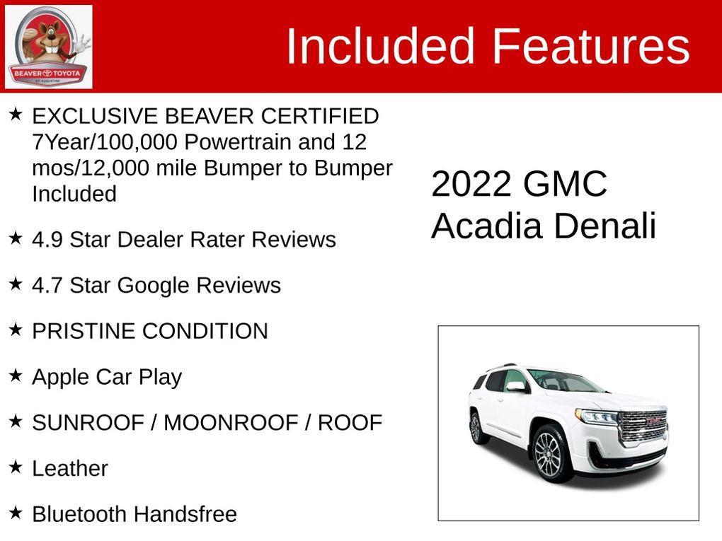 used 2022 GMC Acadia car, priced at $35,200