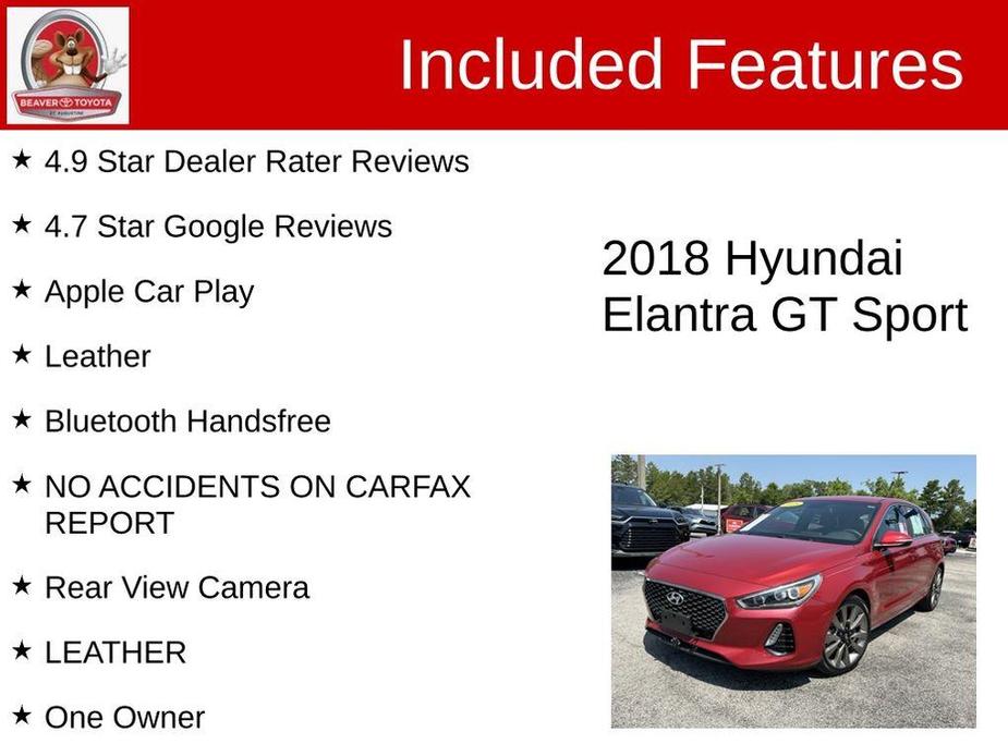 used 2018 Hyundai Elantra GT car, priced at $17,500