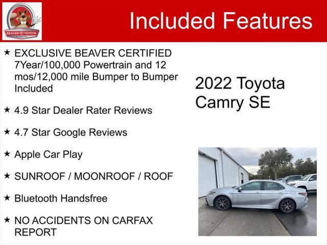 used 2022 Toyota Camry car, priced at $21,000