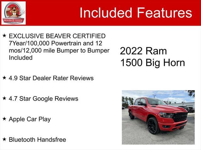 used 2022 Ram 1500 car, priced at $34,500