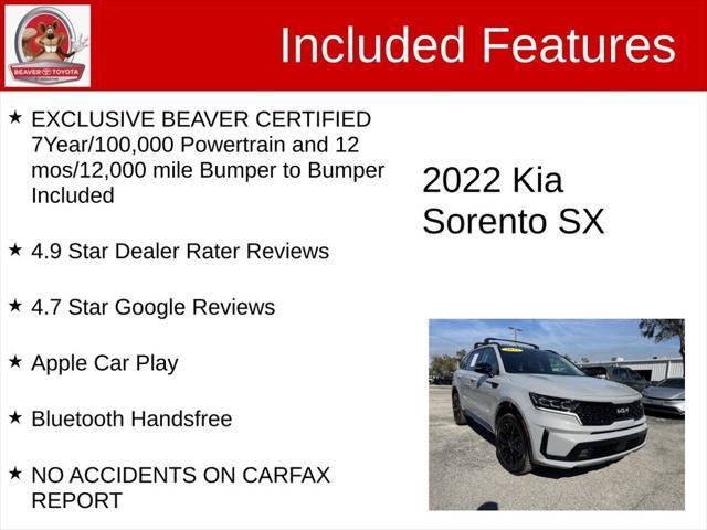 used 2022 Kia Sorento car, priced at $30,600