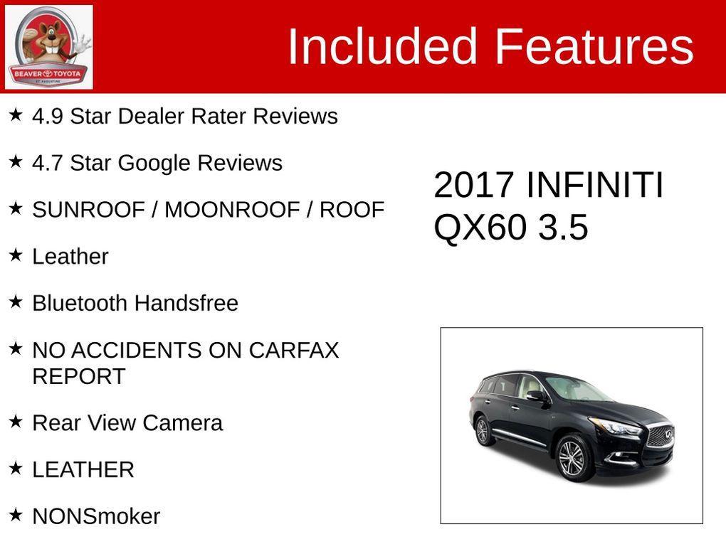 used 2017 INFINITI QX60 car, priced at $13,600