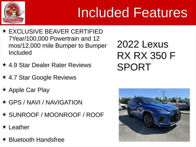 used 2022 Lexus RX 350 car, priced at $49,700