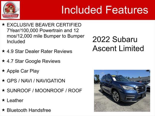 used 2022 Subaru Ascent car, priced at $33,000