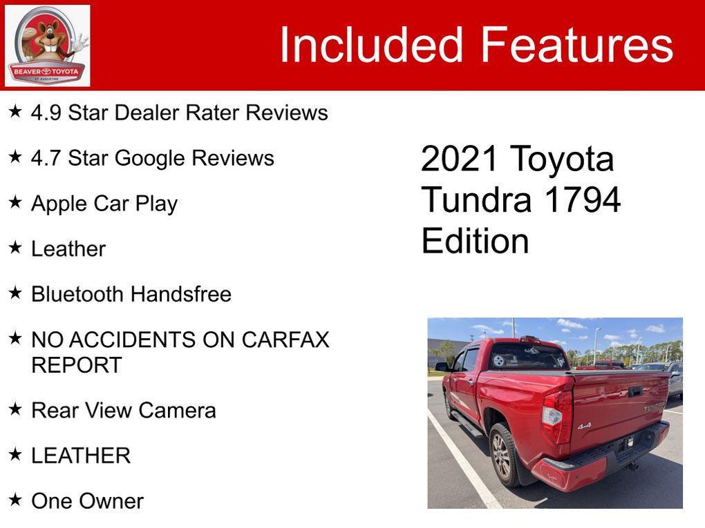 used 2021 Toyota Tundra car, priced at $40,900