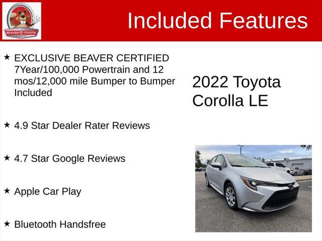 used 2022 Toyota Corolla car, priced at $18,300